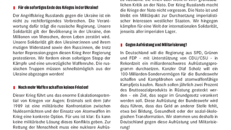 Unser Flyer gegen Krieg und Aufrüstung zum Download